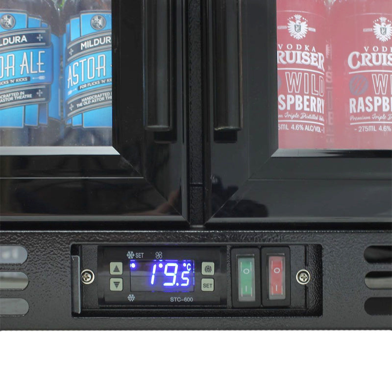 Bar Fridge | 2 Door Alfresco | Rhino SG2H close up view of temperature controls