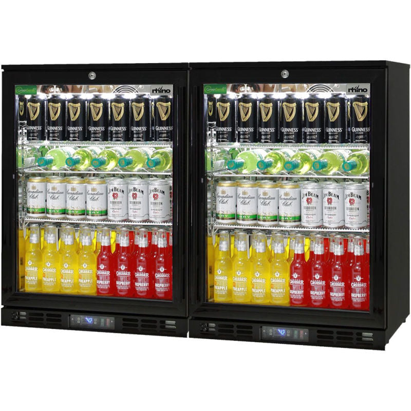 Bar Fridge | 2 Door | Energy Efficient Combo doors closed and full of drinks