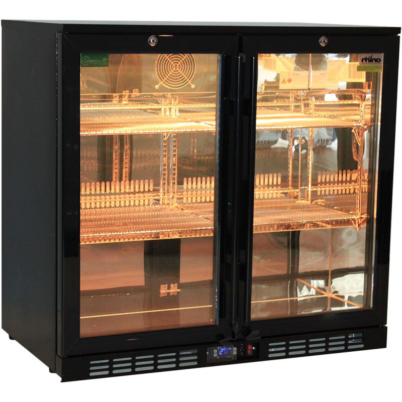 Bar Fridge | Rhino 2 Door | Multi Light orange LED light