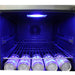 Bar Fridge | Dual Zone Combo | Schmick JC190 view of cooling fan and blue LED light