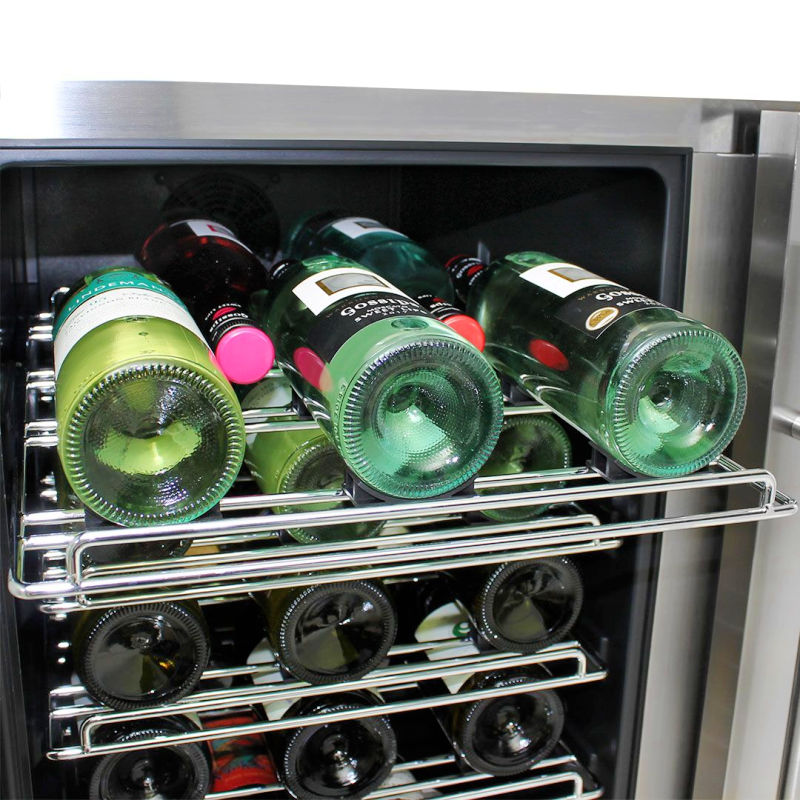 Bar Fridge | Dual Zone Combo | Schmick JC190 close up view of wine shelves