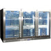 Bar Fridge | 3 Door | Schmick Heated Glass doors closed and empty with white LED lights on
