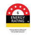 Bar Fridge | 3 Door | Schmick Heated Glass showing a star energy rating of 6 out of 6 stars