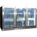 Bar Fridge | 3 Door | Stainless Steel SK386 doors closed and empty with white led lights on
