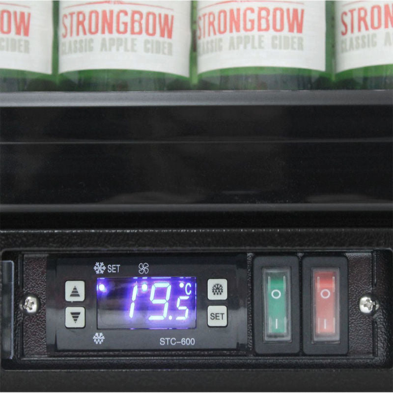 Bar Fridge | Rhino 3 Door | Energy Efficient LG Motor close up view of temperature controls