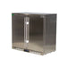 Bar Fridge | Solid 2 Door Alfresco | Rhino Stainless Steel top right view of solid doors and temperature controls