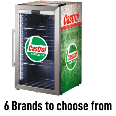Bar Fridge | 98 Litre Fuel Pump Castrol Branded showing 6 brands available
