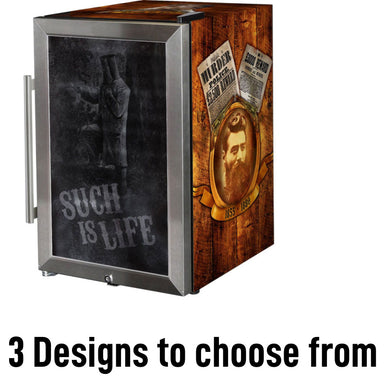 Bar Fridge | 70 Litre Cool Gift Ideas Ned Kelly design with writing saying 3 designs to choose from