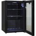 Schmick 70 L Black Double-Glazed Bar Fridge – Right or Left Hinge - HUS-SC70-B showing it empty with the door open and right hinge