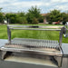 Built-In Parrilla Argentine BBQ Topper | 100% 304 Stainless | V-Grate Model in a backyard built in