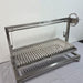 Built-In Parrilla Argentine BBQ Topper | 100% 304 Stainless | V-Grate Model side view with grill slightly up