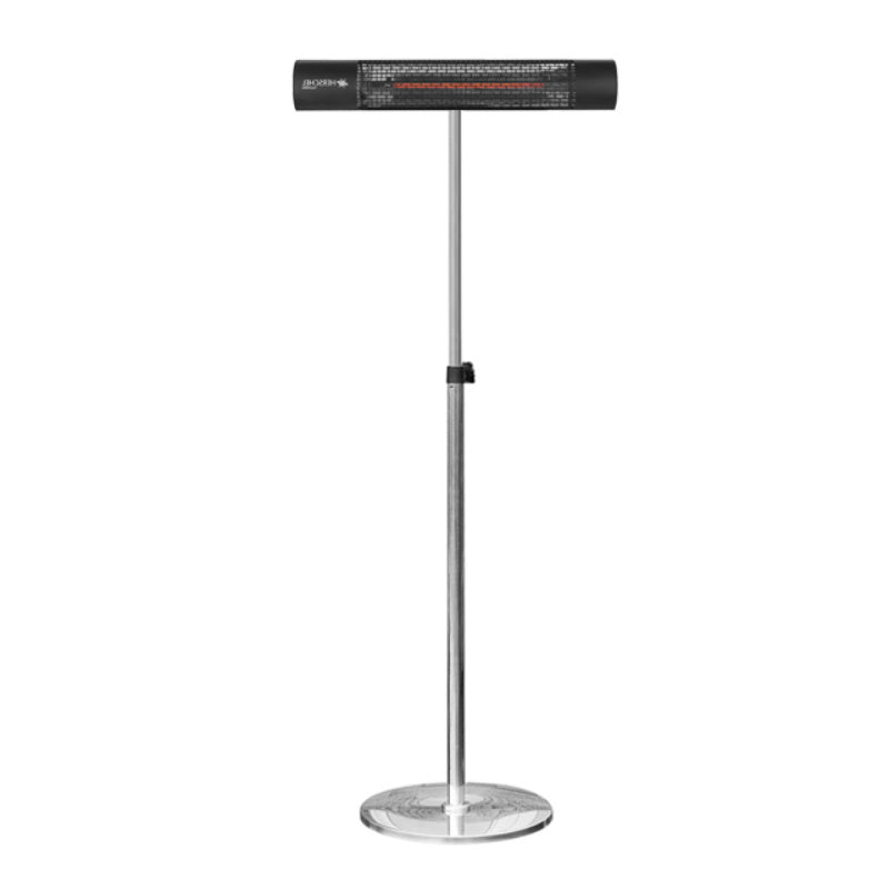 Herschel California Infrared Heater and stand combo silver stand black heater