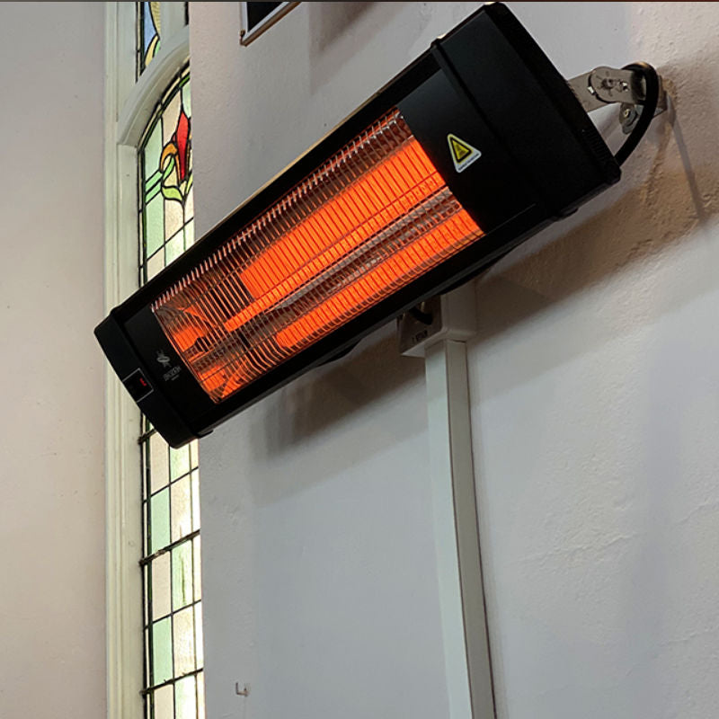 Infrared Heater | Outdoor | Electric | Herschel Colorado close up on wall