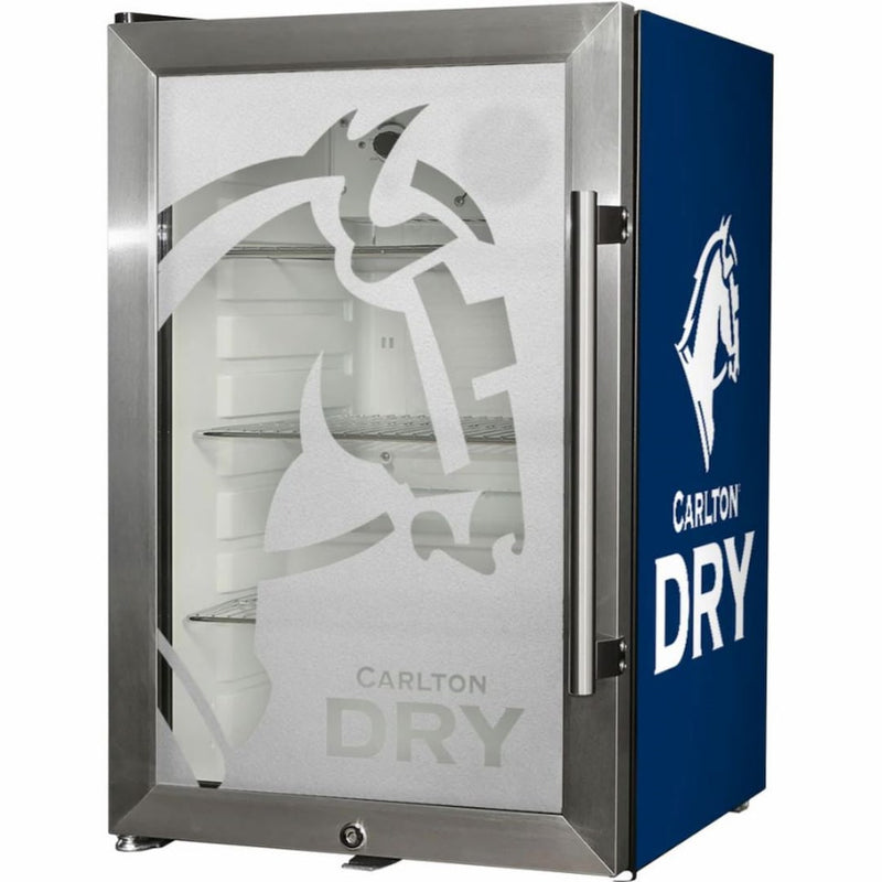 Bar Fridge | 70 Litre Beer Branded carlton dry stainless steel door