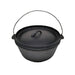 Cast Iron Cookware Combo | close up view of dutch oven by itself on white background