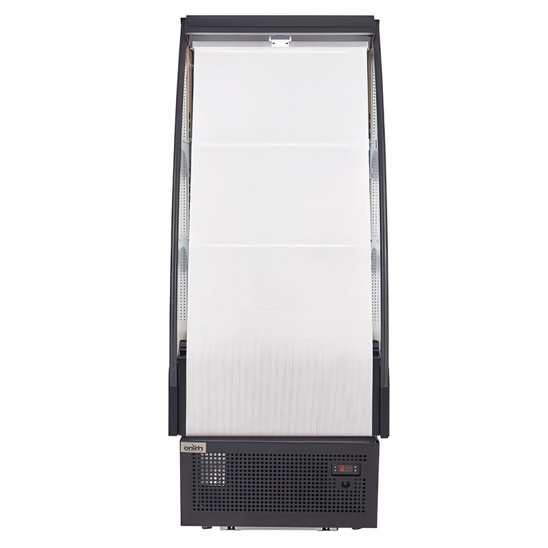 Commercial Fridge | Open Display Rhino TK-6 front view of hidden pull down night curtain
