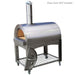 Cover for Wood Fired Pizza Oven | Flaming Coals showing a side view of the pizza oven