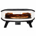 Cozze 17 Inch Rotating Base Pizza Oven font middle view with a pizza cooking inside