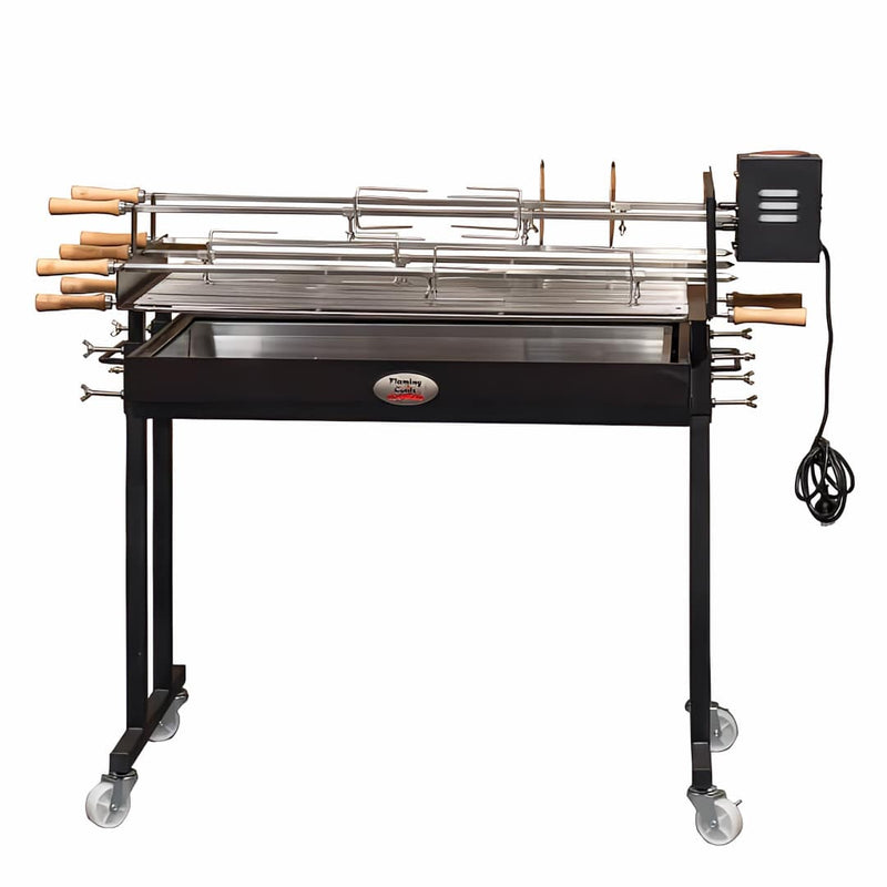 Cyprus Spit | Extra Large with 5 Skewers | 25 kg rated motor showing the front view of the whole unit