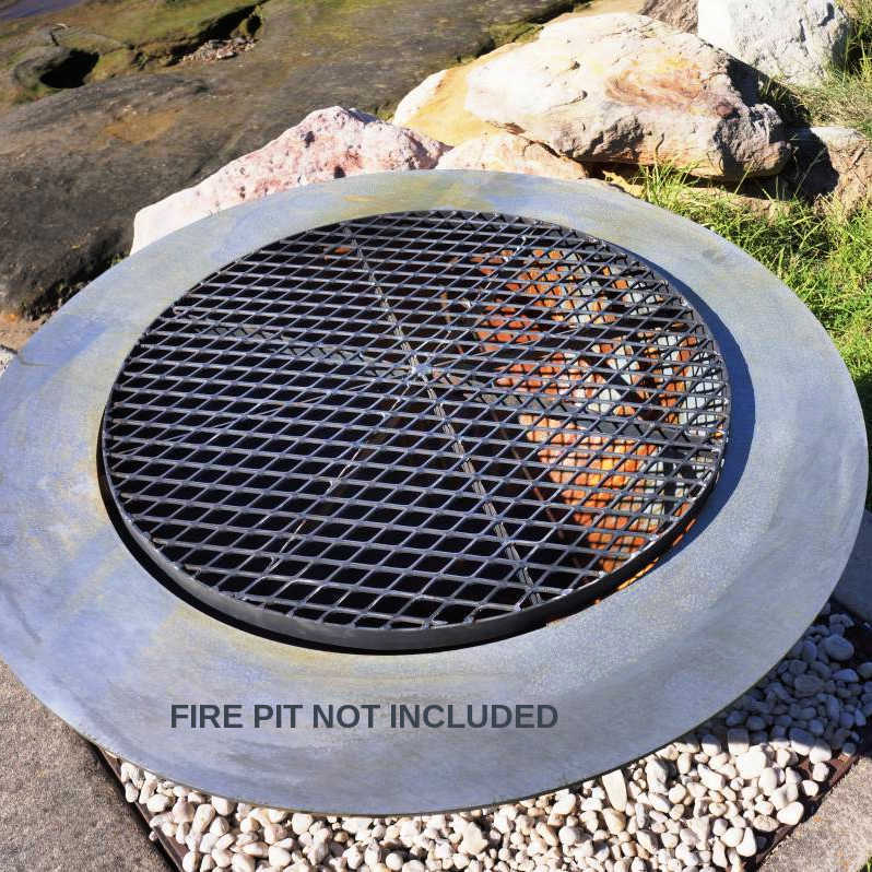 BBQ grill for fire pits in metal by outdoor living australia on a fire pit teppanyaki