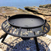 BBQ Grill and Fire Pit  close up view of anzac design