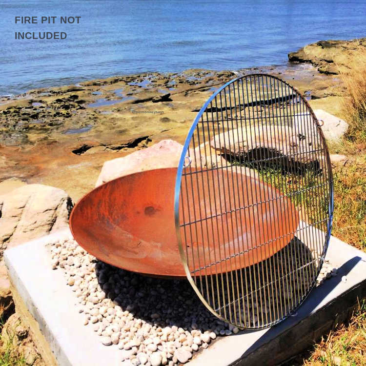 BBQ grill for fire pits in stainless steel  by outdoor living australia