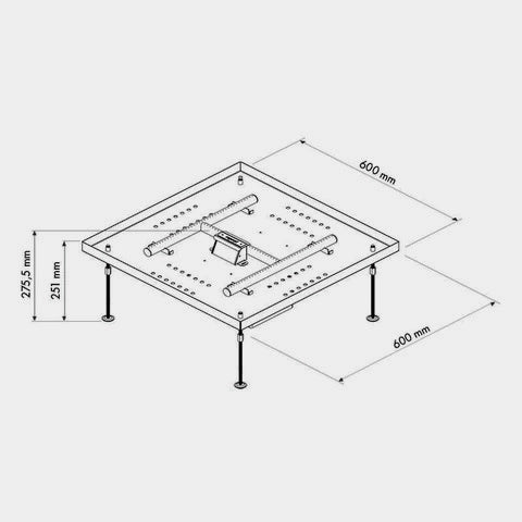 Galio H Insert Fireplace | dimensions - 600mm x 600mm x 275mm