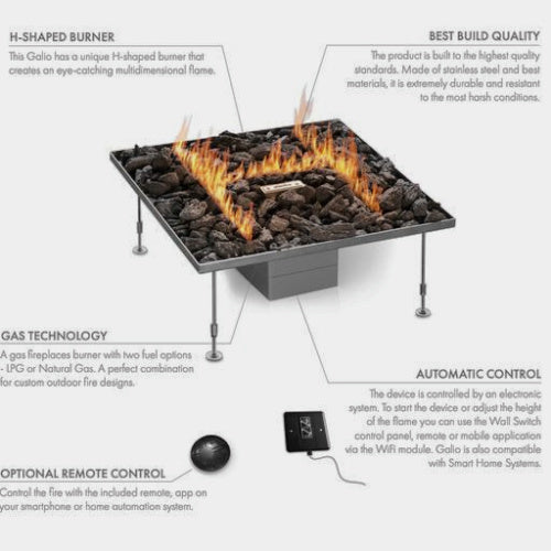 Galio H Insert Fireplace | specification sheet