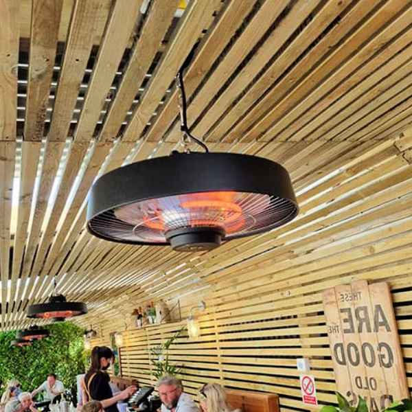 Infrared Heater | Outdoor | Electric | Herschel Hawaii in outdoor setting with wood roof