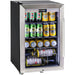 Schmick 70 L Tropical Triple‑Glazed Stainless Bar Fridge – Right or Left Hinge - HUS-SC70-SS showing the left hinge with wine