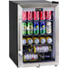 Schmick 70 L Tropical Triple‑Glazed Stainless Bar Fridge – Right or Left Hinge - HUS-SC70-SS showing the right hinge with wine