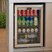 Schmick 70 L Tropical Triple‑Glazed Stainless Bar Fridge – Right or Left Hinge - HUS-SC70-SS built into an outdoor area