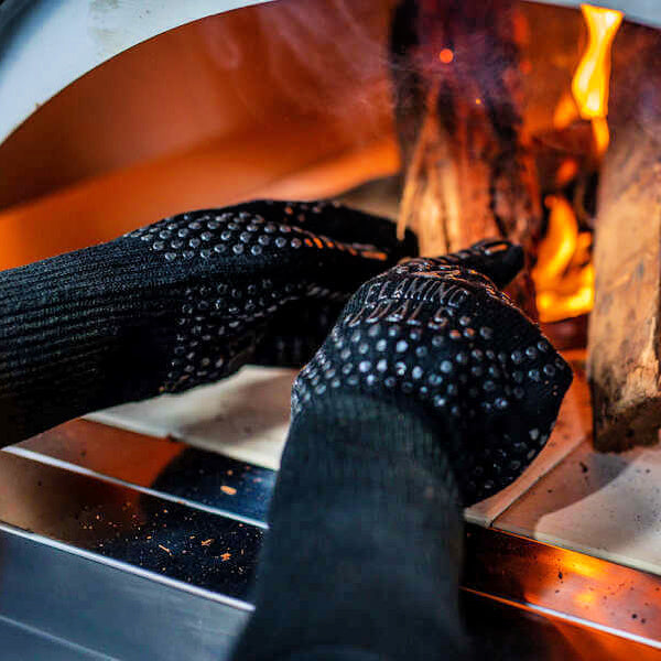 Heat Resistant Gloves | showing how close you can get to the flames with the gloves on