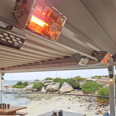 Infrared Heater | Outdoor | Electric | Heliosa Seaside close up of multiple units