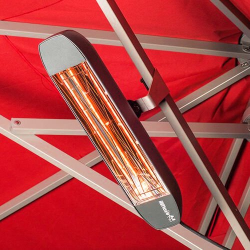 Infrared Heater | Outdoor | Electric | Heliosa 11 side ways in umbrella