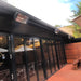 Infrared Heater | Outdoor | Electric | Heliosa 66 outside a pub area showing multiple units
