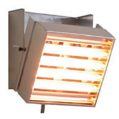 Infrared Heater | Electric | Industrial | Herschel Vulcan square model on wall