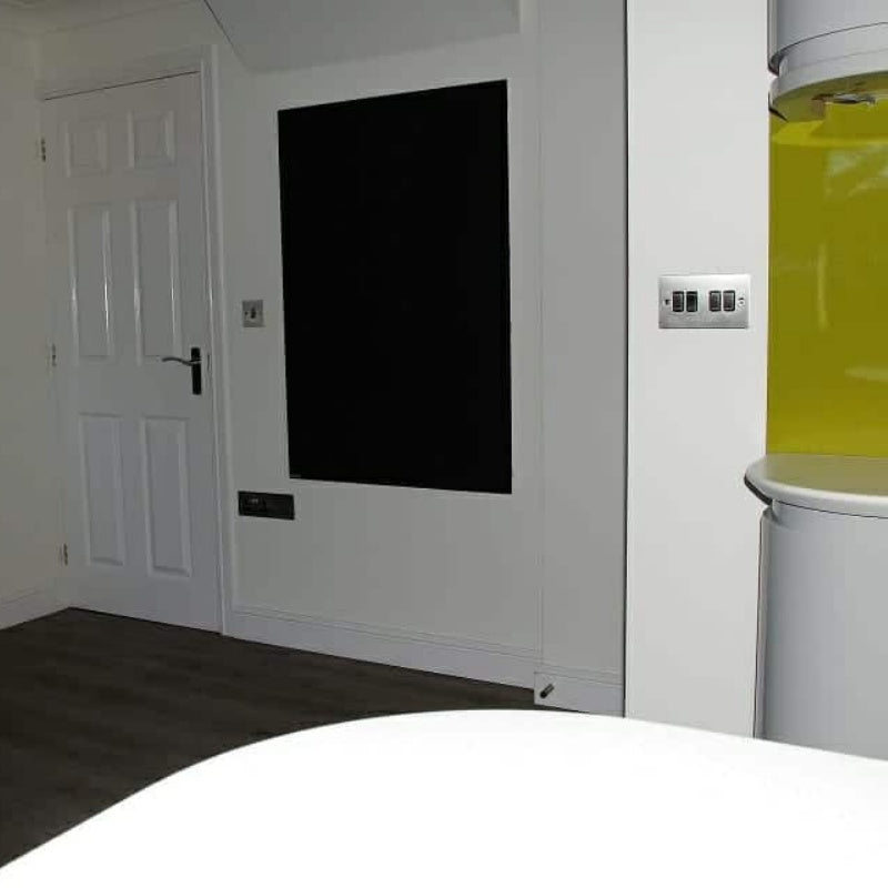 Infrared Heater | Electric | Herschel Inspire Blackboard in a dining area