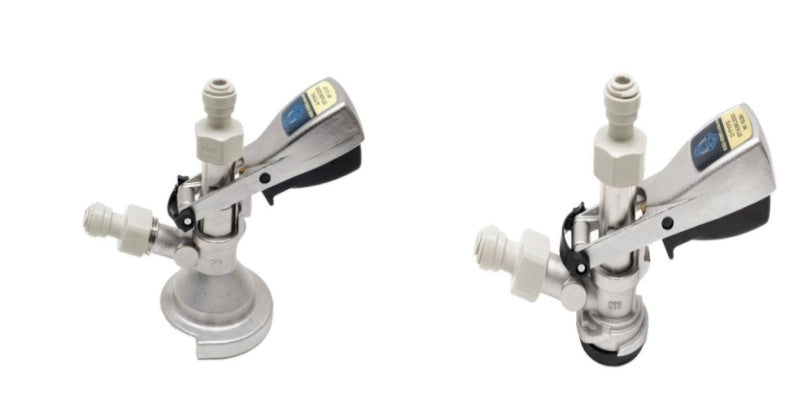 Kegerator | Solstace Indoor/Outdoor | Everything You Need Bundle showing A&D type couplers