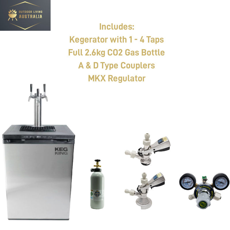 Kegerator | KegMaster Series XL | Complete Package showing everything included in bundle