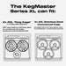 Kegerator | KegMaster Series XL | Complete Package | top view of 20L legs inside kegerator