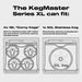 Kegerator | KegMaster Series XL | showing 4 x 19l kegs and 1 x 50l commercial keg