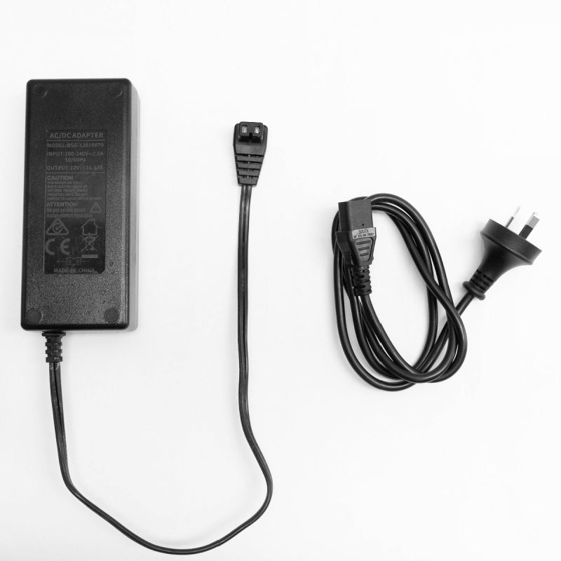 Kegerator | Solstace Indoor/Outdoor | Everything You Need Bundle  showing ac/dc plug adaptor and 240v plug