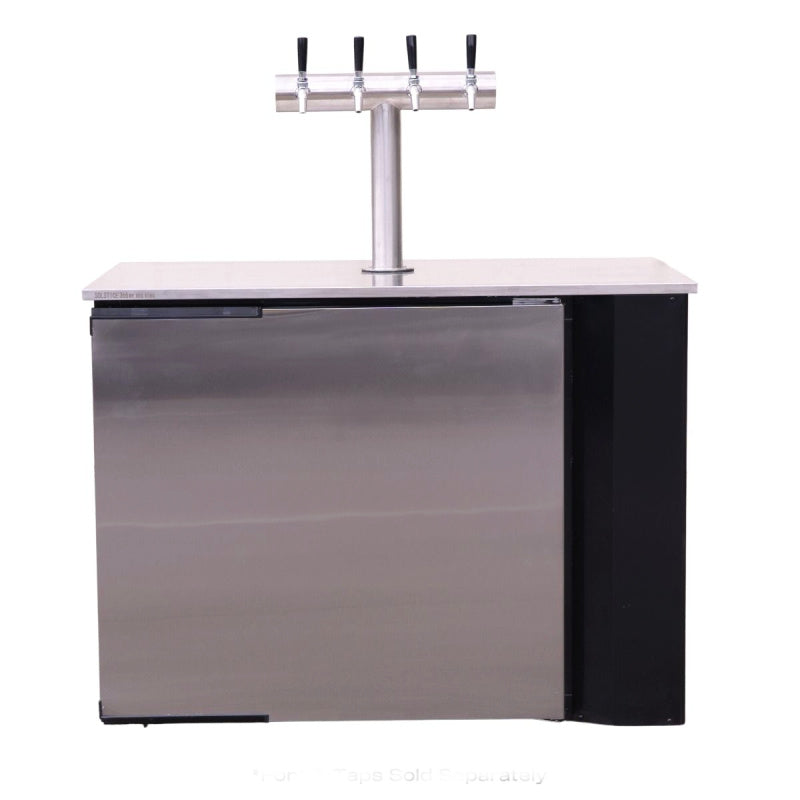 Kegerator | Solstace 365 Indoor/Outdoor | Complete Package front full view of kegerator with quad taps