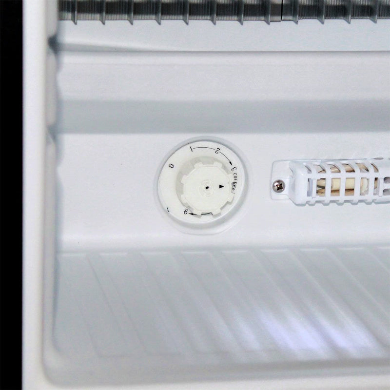 Mini Bar Fridge | Great For Gamers close up view of temperature controls