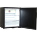 Mini Bar Fridge | Perfect For Accommodation Rooms door open and empty showing fan and shelves