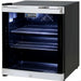 Mini Bar Fridge | Schmick Tropical 50 Litre showing left hand hinge in black with chrome trim