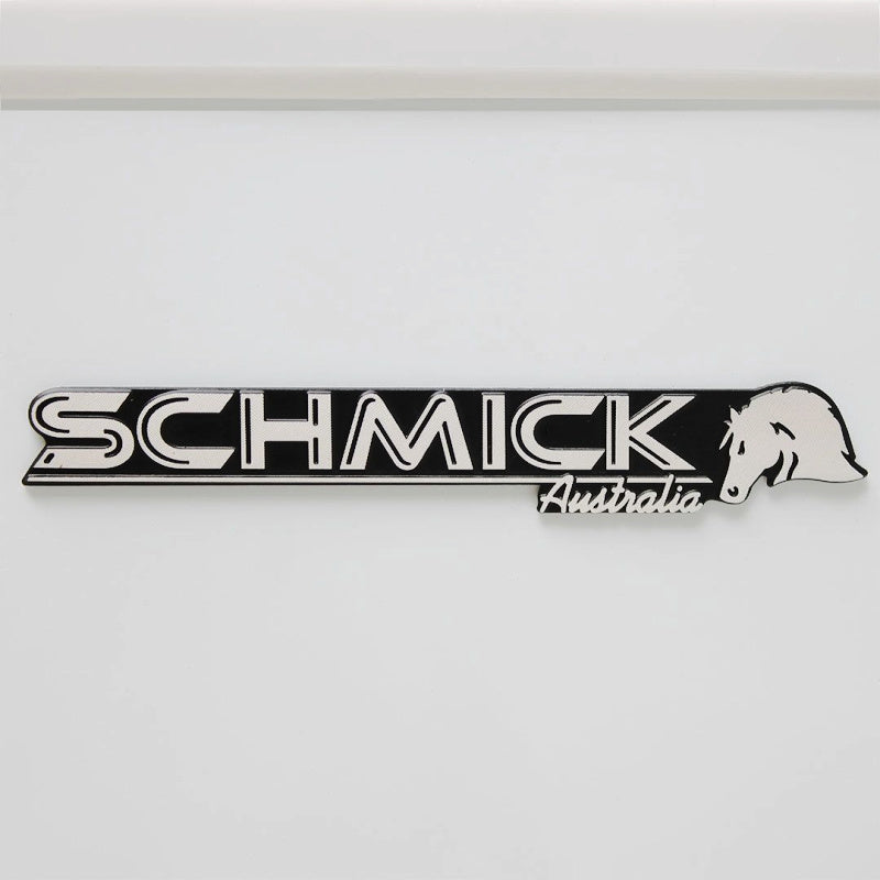 Mini Freezer | Solid Door 36 Litre close up view of Schmick branding