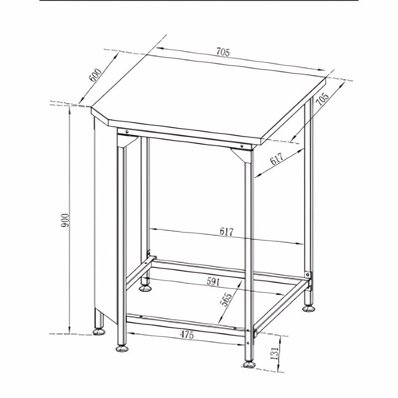 Premium Corner Unit | Outdoor Kitchen | Modular | Cozze showing the full dimensions of the unit