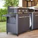 Outdoor Kitchen 90 Two Door for BBQ | Modular | Cozze close up side view iwth bbq on top
